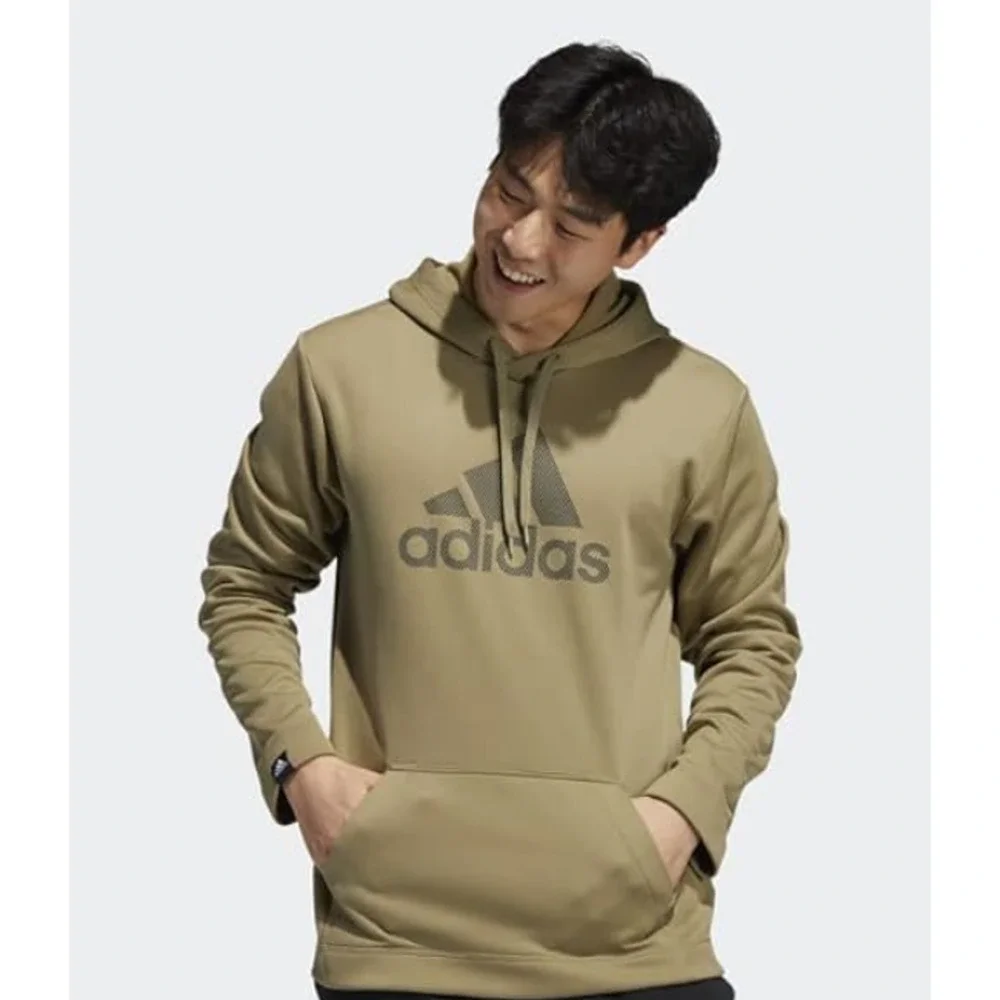 adidas Game and Go Pullover Hoodie Men's, Green, Size L